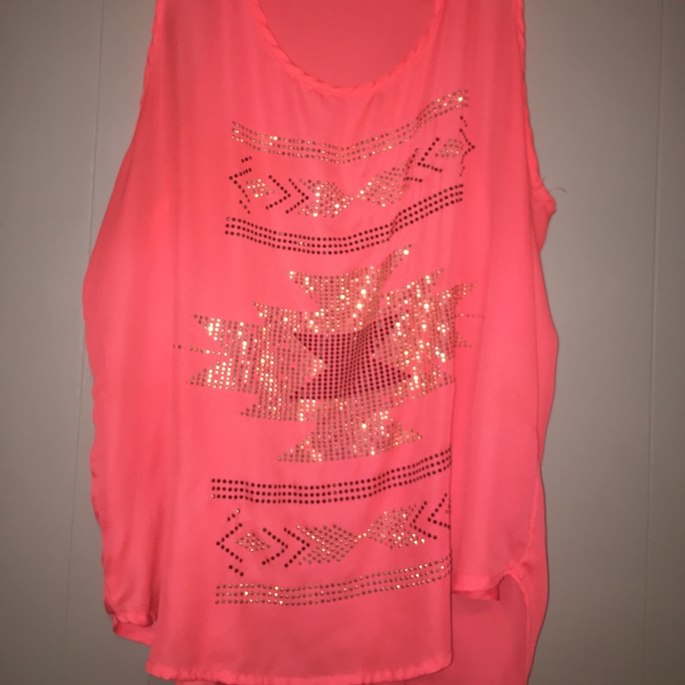 Wishful Park Coral Sleeveless Top